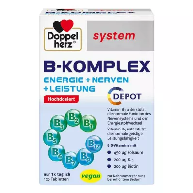 DOPPELHERZ Tabletki systemowe B-complex, 120 szt DOPPELHERZ Tabletki systemowe B-complex, 120 szt