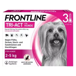 FRONTLINE Tri-Act Drop-on roztwór dla psów o masie ciała 2-5 kg, 3 szt