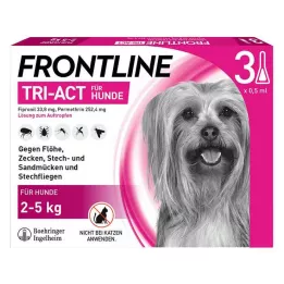 FRONTLINE Tri-Act płynny roztwór dla psów 2-5 kg, 3 szt