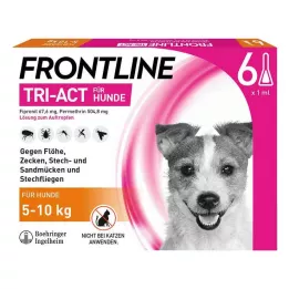 FRONTLINE Tri-Act Drop-on roztwór dla psów o masie ciała 5-10 kg, 6 szt