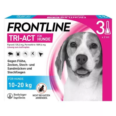 FRONTLINE Tri-Act roztwór do kapania dla psów 10-20kg, 3 szt FRONTLINE Tri-Act roztwór do kapania dla psów 10-20kg, 3 szt