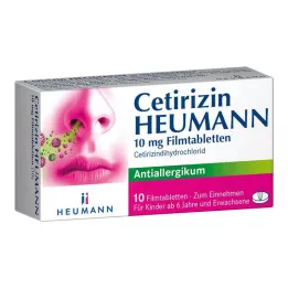 CETIRIZIN Tabletki powlekane Heumann 10 mg, 10 szt