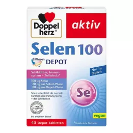 DOPPELHERZ Selen 100 2-fazowe tabletki depot, 45 szt