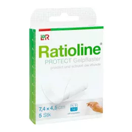 RATIOLINE plaster żelowy ochronny 4,5x7,4 cm, 5 szt