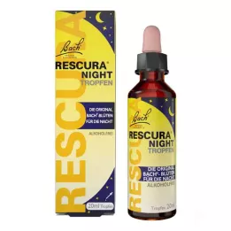 BACHBLÜTEN Oryginalne krople Rescura Night bezalkoholowe, 20 ml