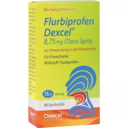 FLURBIPROFEN Dexcel 8,75 mg/dos.spray jama ustna, 15 ml