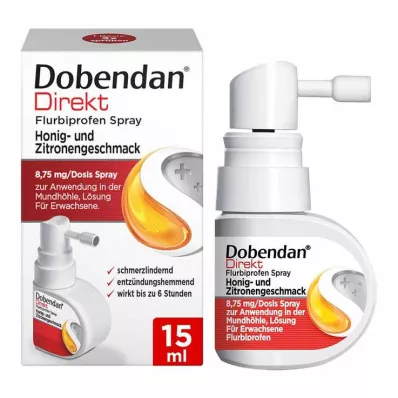 Dobendan® Direct Flurbiprofen Miód w sprayu &amp; o smaku cytrynowym, 15 ml