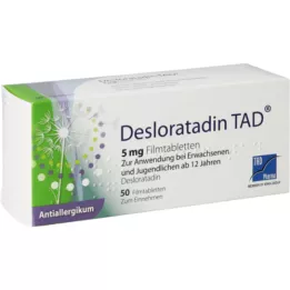 DESLORATADIN TAD Tabletki powlekane 5 mg, 50 szt