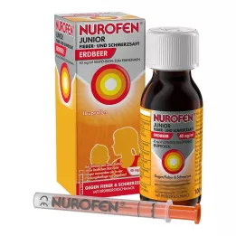 NUROFEN Sok przeciwgorączkowy i przeciwbólowy Junior Truskawka 40 mg/ml, 100 ml