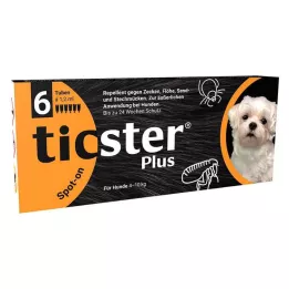 TICSTER Plus Roztwór do nakrapiania dla psów 4-10 kg, 6X1,2 ml