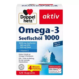 DOPPELHERZ Omega-3 Olej z ryb morskich 1000 kapsułek, 120 kapsułek