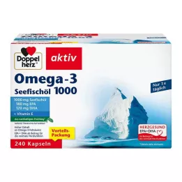DOPPELHERZ Omega-3 Olej z ryb morskich 1000 kapsułek, 240 kapsułek