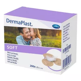 DERMAPLAST SOFT Tynk punktowy okrągły 22 mm, 200 szt