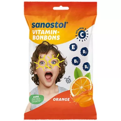 SANOSTOL Cukierki witaminowe pomarańczowe, 75 g