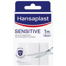 HANSAPLAST Wrażliwy plaster hipoalergiczny 6 cmx1 m, 1 szt