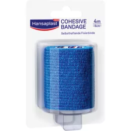 HANSAPLAST Bandaż mocujący samoprzylepny.6 cmx4 m niebieski, 1 szt