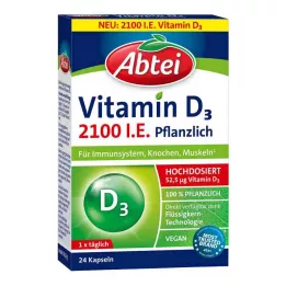ABTEI Witamina D3 2100 j.m. w kapsułkach wegetariańskich, 24 szt