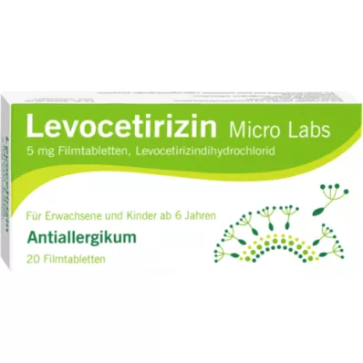 LEVOCETIRIZIN Tabletki powlekane Micro Labs 5 mg, 20 szt