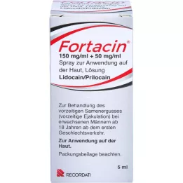 FORTACIN 150 mg/ml + 50 mg/ml spray do stosowania na skórę, 5 ml