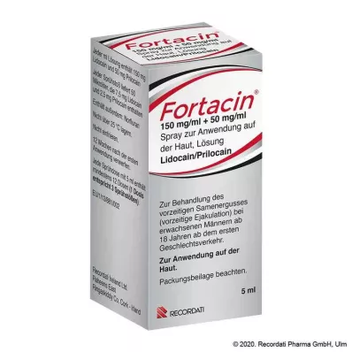 Fortacin 150 mg/ml + 50 mg/ml spray do stosowania na skórę, 5 ml