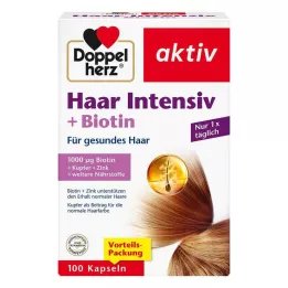 DOPPELHERZ Kapsułki Hair Intensive+Biotin, 100 kapsułek
