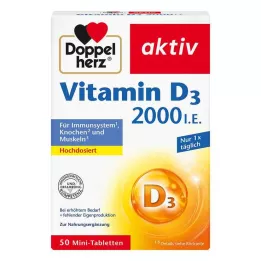 DOPPELHERZ Tabletki witaminy D3 2000 j.m., 50 szt