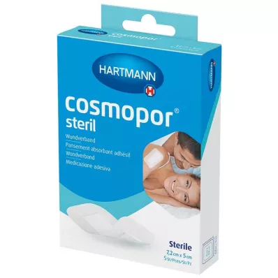 COSMOPOR jałowy opatrunek na ranę 5x7,2 cm OTC, 5 szt