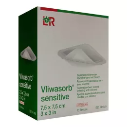 VLIWASORB wrażliwy superchłonny opatrunek na ranę 7,5x7,5 cm, 10 szt