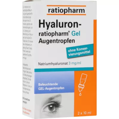 HYALURON-RATIOPHARM Żelowe krople do oczu, 2 x 10 ml