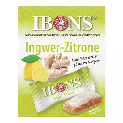 IBONS Cukierki do żucia Ginger Lemon Box, 60 g