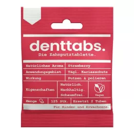 DENTTABS Kids Strawberry bez fluoru, 125 szt