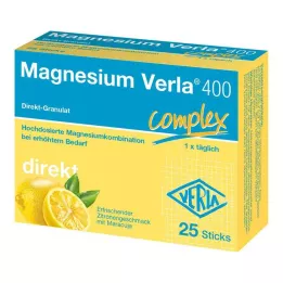 MAGNESIUM VERLA 400 Lemon Direct Granules, 25 szt