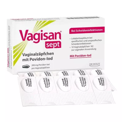 Vagisan sep czopki dopochwowe z powidonem jodowanym, 10 szt