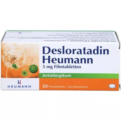 DESLORATADIN Tabletki powlekane Heumann 5 mg, 20 szt
