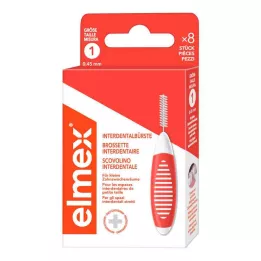 ELMEX Szczoteczki międzyzębowe ISO rozmiar 1 0,45 mm pomarańczowe, 8 szt
