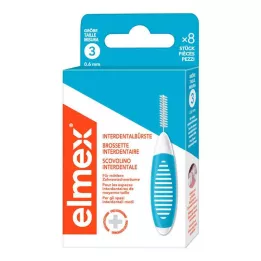 ELMEX Szczoteczki międzyzębowe ISO rozmiar 3 0,6 mm niebieskie, 8 szt