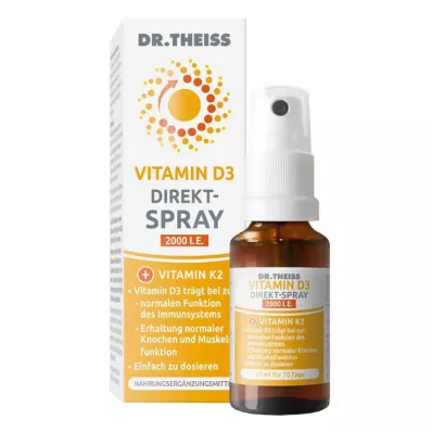 Dr.Theiss Witamina D3 w sprayu bezpośrednim, 20 ml Dr.Theiss Witamina D3 w sprayu bezpośrednim, 20 ml