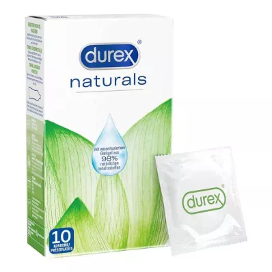 Prezerwatywy Durex Naturals z lubrykantem na bazie wody, 10 sztuk Prezerwatywy Durex Naturals z lubrykantem na bazie wody, 10 sztuk