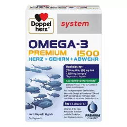 DOPPELHERZ Omega-3 Premium 1500 kapsułek systemowych, 60 kapsułek