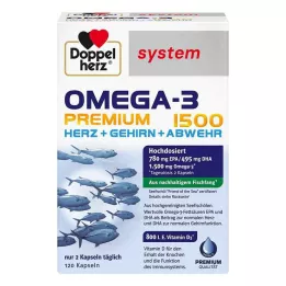 DOPPELHERZ Omega-3 Premium 1500 kapsułek systemowych, 120 kapsułek
