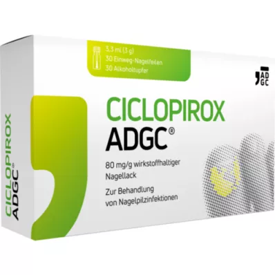 CICLOPIROX ADGC 80 mg/g aktywnego składnika lakieru do paznokci, 3,3 ml