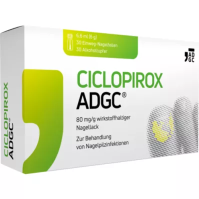 CICLOPIROX ADGC 80 mg/g aktywnego składnika lakieru do paznokci, 6,6 ml