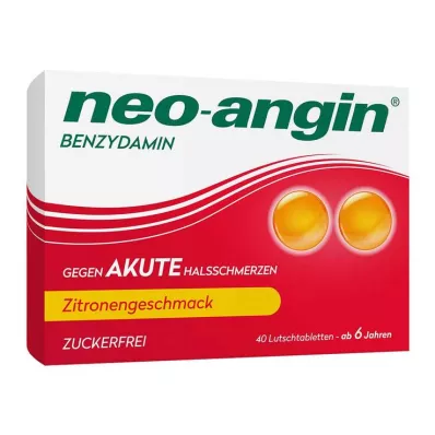 neo-angin Benzydamine na ostry ból gardła cytryna, 40 szt