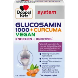DOPPELHERZ Glucosamine 1000+Curcuma vegan syst.Kps., 120 szt