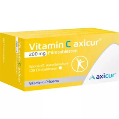 VITAMIN C AXICUR Tabletki powlekane 200 mg, 100 szt