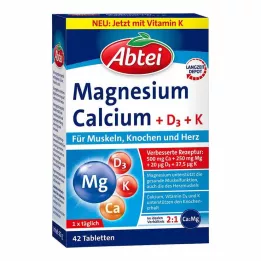ABTEI Tabletki magnezowo-wapniowe + D + K, 42 szt