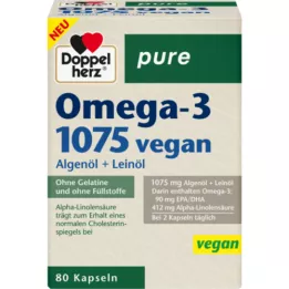 DOPPELHERZ Omega-3 1075 wegańskie czyste kapsułki, 80 szt