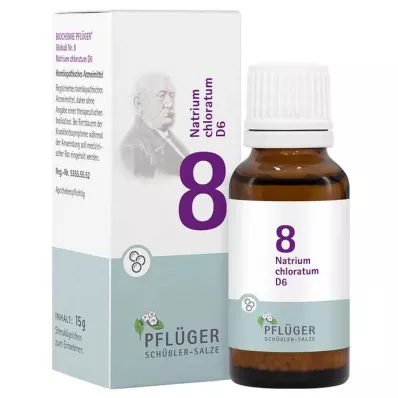 Biochemia Pflueger 8 Chloratum sodu D 6 globulek, 15 g Biochemia Pflueger 8 Chloratum sodu D 6 globulek, 15 g