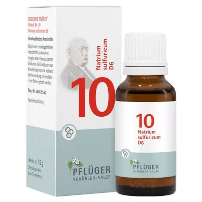 Biochemia Pflueger 10 Natrum siarki D 6 globulek, 15 g Biochemia Pflueger 10 Natrum siarki D 6 globulek, 15 g