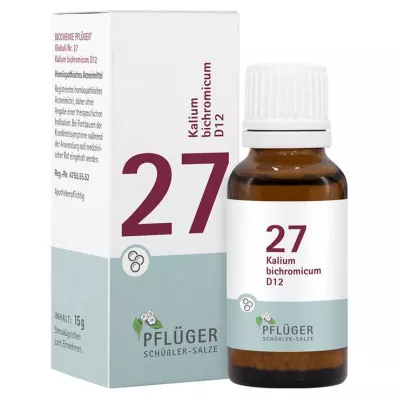 Biochemia Pflueger 27 Kalium bichromicum D 12 globulek, 15 g